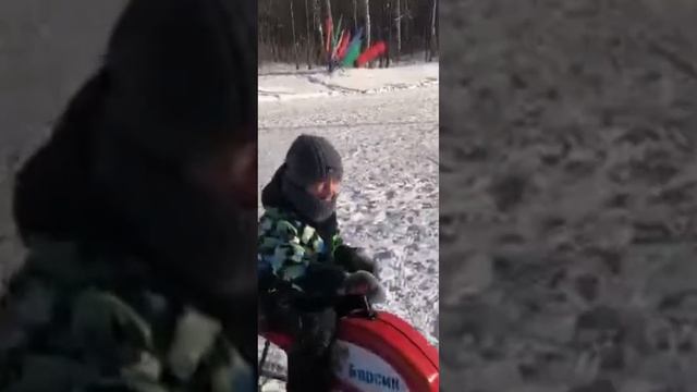 Детский Электроснегоход из гироскутера