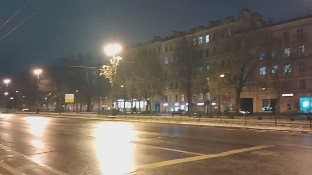Большой проспект Васильевского острова вечером, Петербург. 20 ноября 2022.