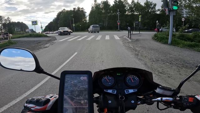 Первое катание на мото