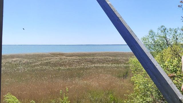 Вид с Куршской косы на Куршский залив и Калининград