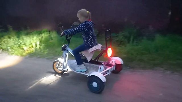 Трицикл из гироскутера  часть 5.                        trike from hoverbo