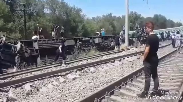 17.06.18 Астана.Пассажирский поезд перевернулся