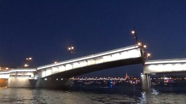 Мосты повисли над Невой(Причал Зимняя Канавка,30.06.2022)