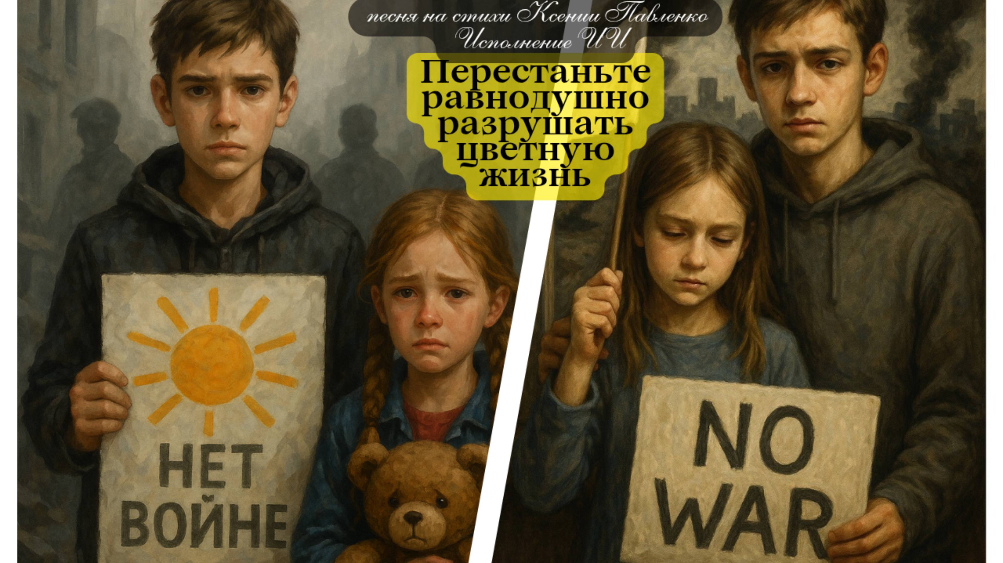 "Перестаньте равнодушно разрушать цветную жизнь " песня  на стихи Ксении Павленко