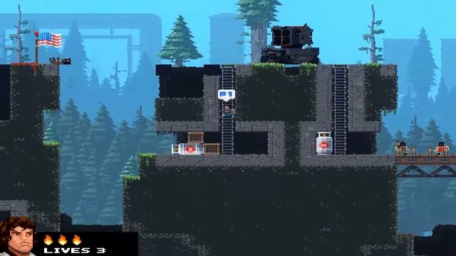 Broforce 3 часть: Рельсовая крепость
