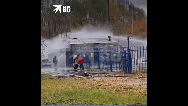 Мощный пожар на газораспределительной подстанции в М?