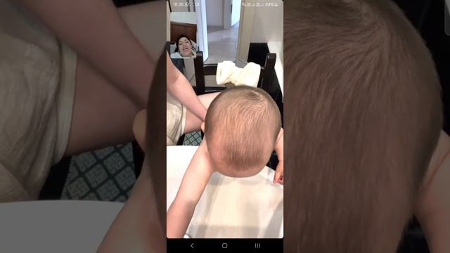 На видео связи с бабушкой Олей