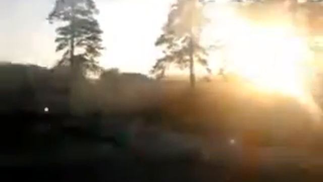 Джип горит на трассе М 52.Между Зудилово и Новоалтайско