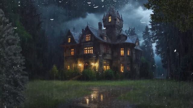 Very Heavy Rain In The Castle in the Forest. You Will Fall Asleep Instantly