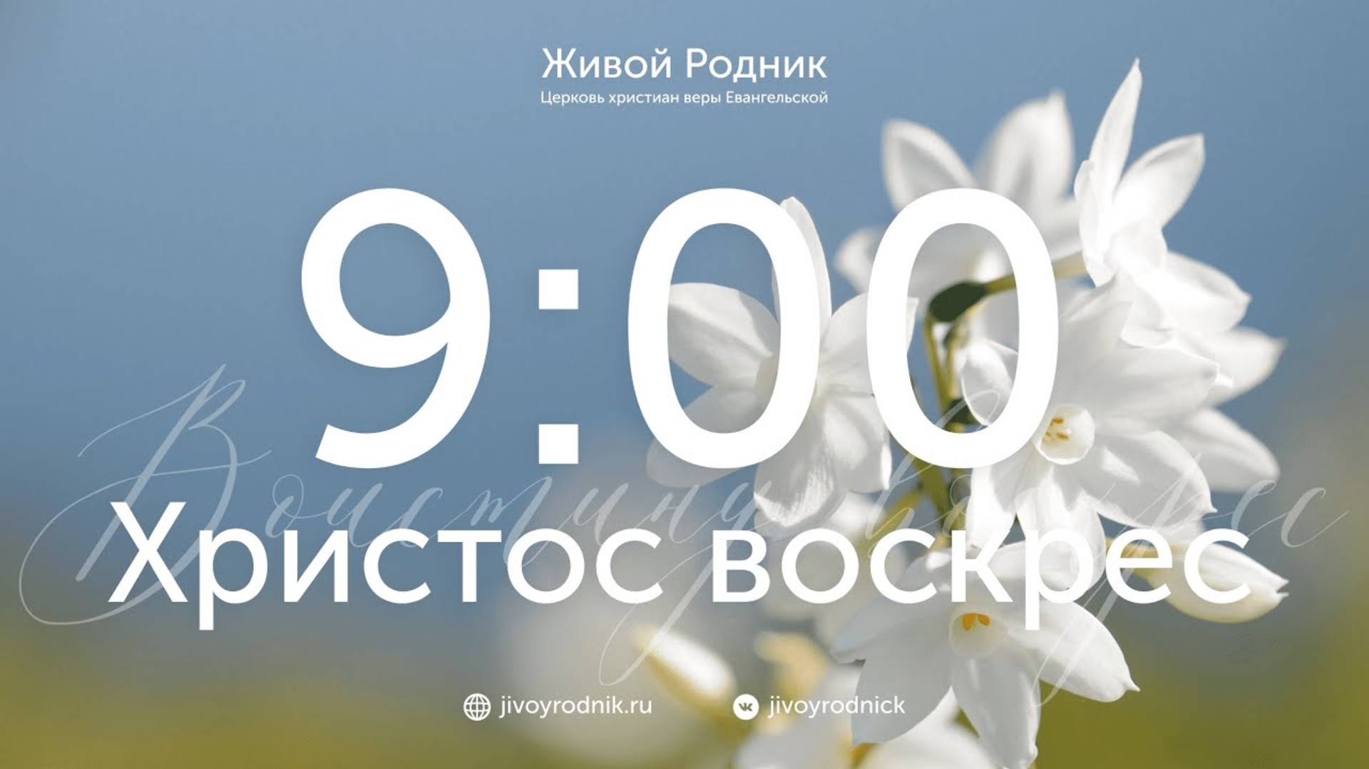 25.05.25 в 9:00 / 1-е Богослужение, в 12:00 2-е Богослужение
