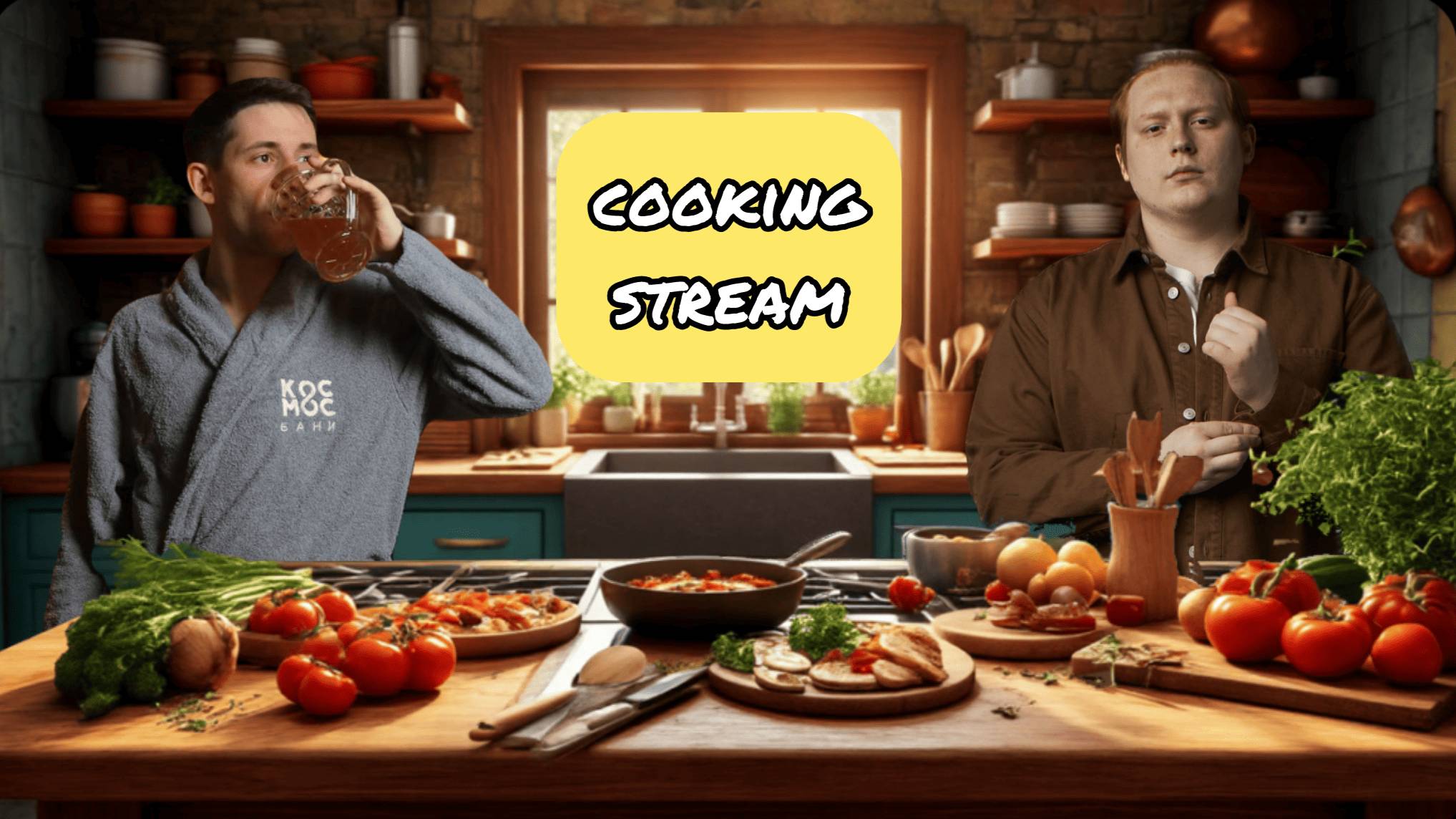 ПЕРВЫЙ COOKING СТРИМ - ГОТОВИМ МУЖИЦКИЙ УЖИН - Приглашенный Гость