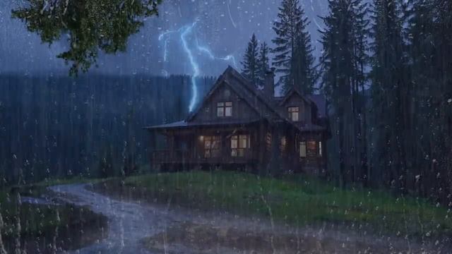 Powerful Thunder & Rain In The Forest Will Help You Fall Asleep Quickly