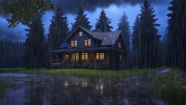Relaxing Rain and Thunder in the Misty Forest For Instant Sleep