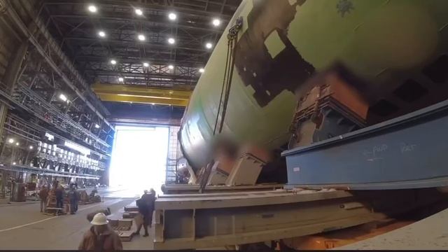 Любопытный ролик со строящейся американской многоцелевой АПЛ SSN 803 Arizona типа Virginia Block V