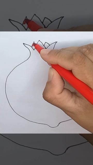 How to Draw Pomegranat !!Рисунок гранат!!#shorts