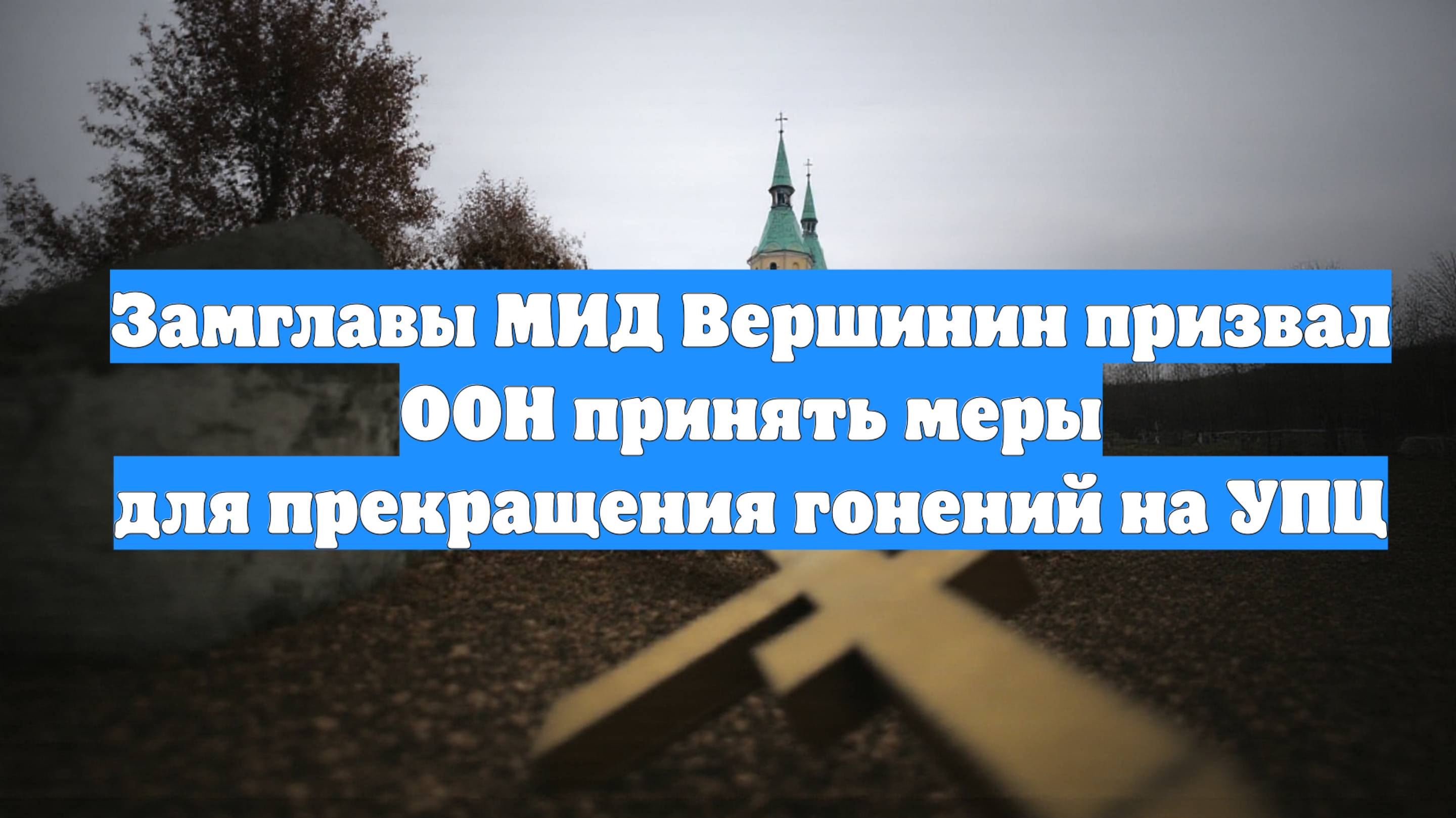 Замглавы МИД Вершинин призвал ООН принять меры для прекращения гонений на УПЦ