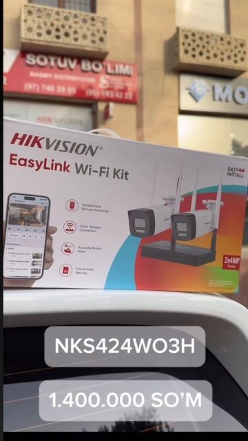 Hikvision NKS Seriyali Kamera Komplektlari | 2 va 4ta Wi-Fi Kamera Bitta To‘plamda! #hikvision #cctv