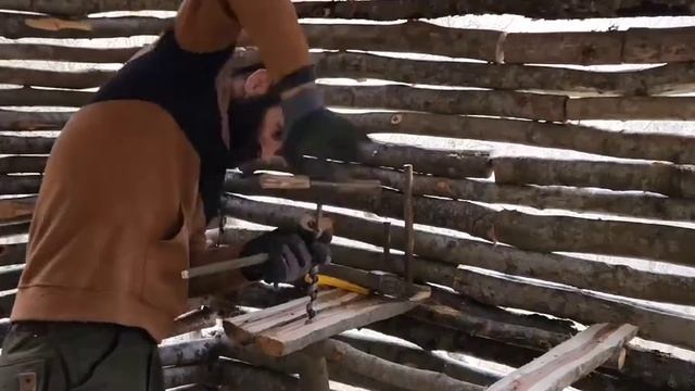 построил маленькую хижину на дереве