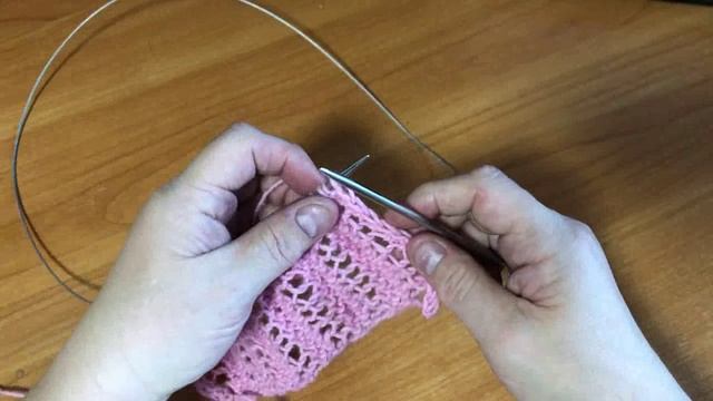 Классные колоски с элементами ажура. Вязание спицами