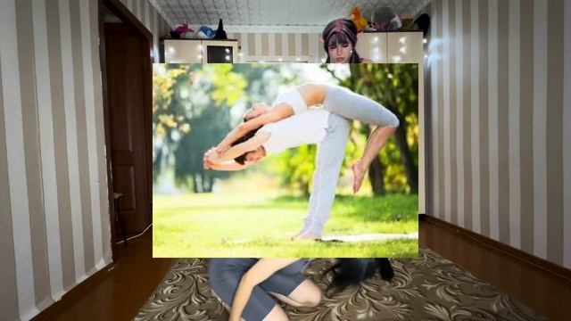 Повторяем позы из йоги