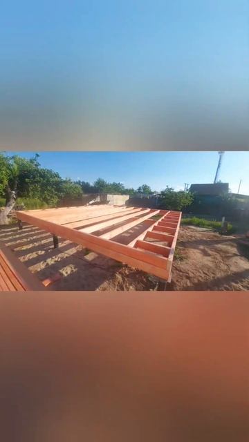 Каркасный дом 6×6м +6×3м веранда | Обвязка Винтовых свай | Монтаж Лаг #дом34кафян #волгоград