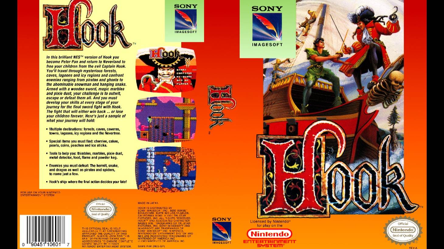 HOOK. OCEAN. 1991. NES
