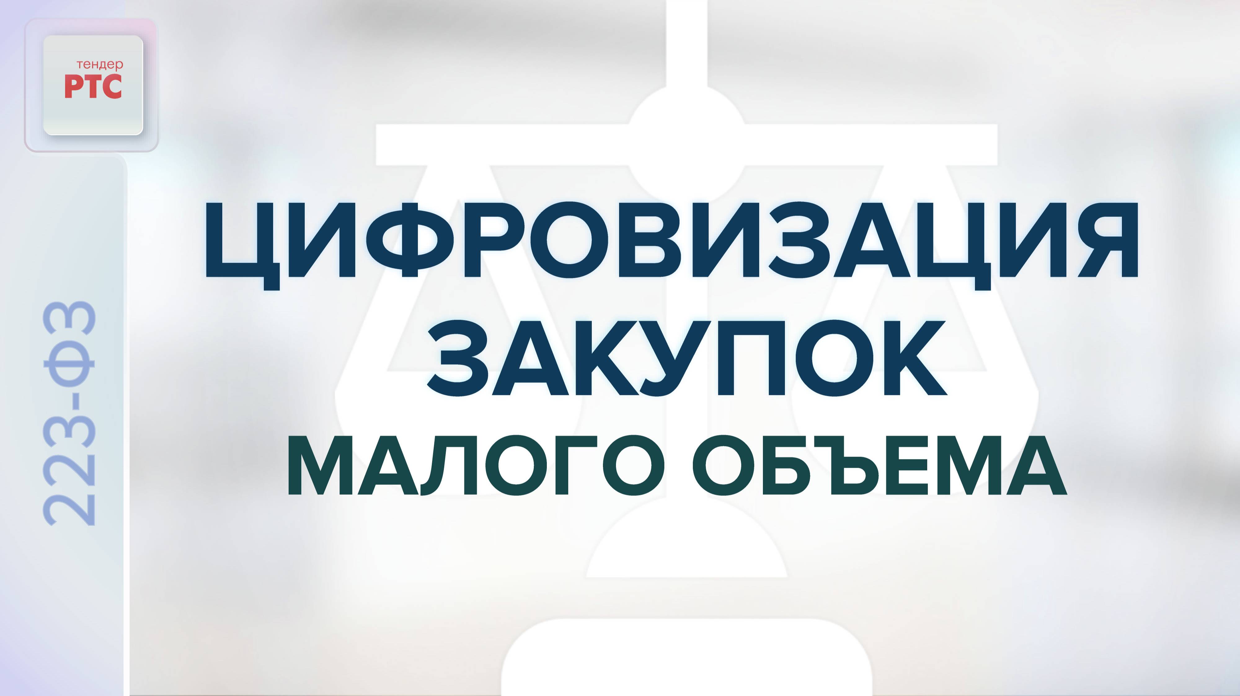Цифровизация закупок малого объема (19.05.2025)