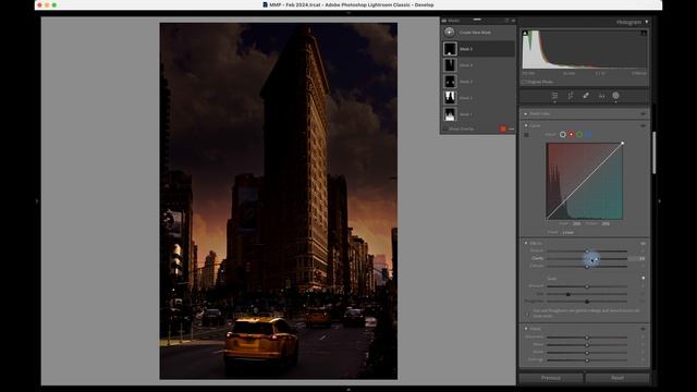 How to edit DAY into NIGHT using Lightroom MASKS & CURVES