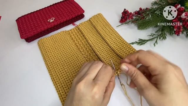 Мк -кошелька с клапаном из полипропиленового шнура 2 мм