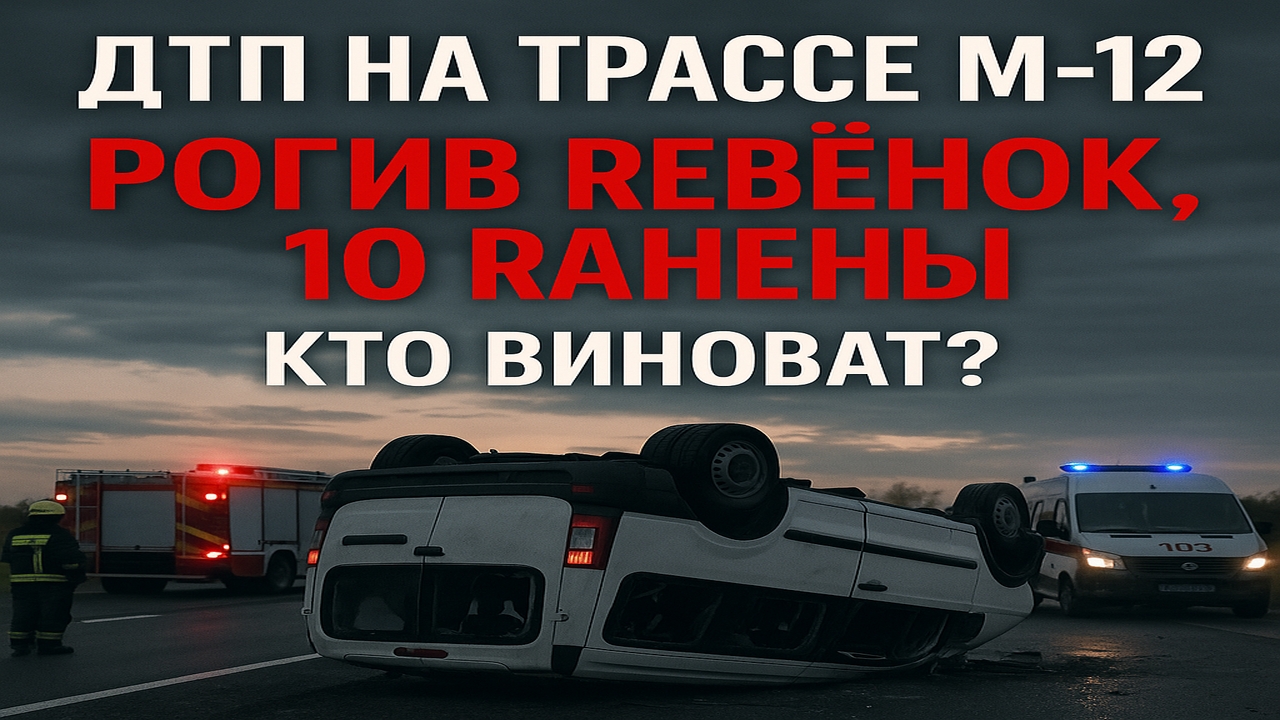 Трагедия на М-12: погиб ребёнок, десятки пострадавших