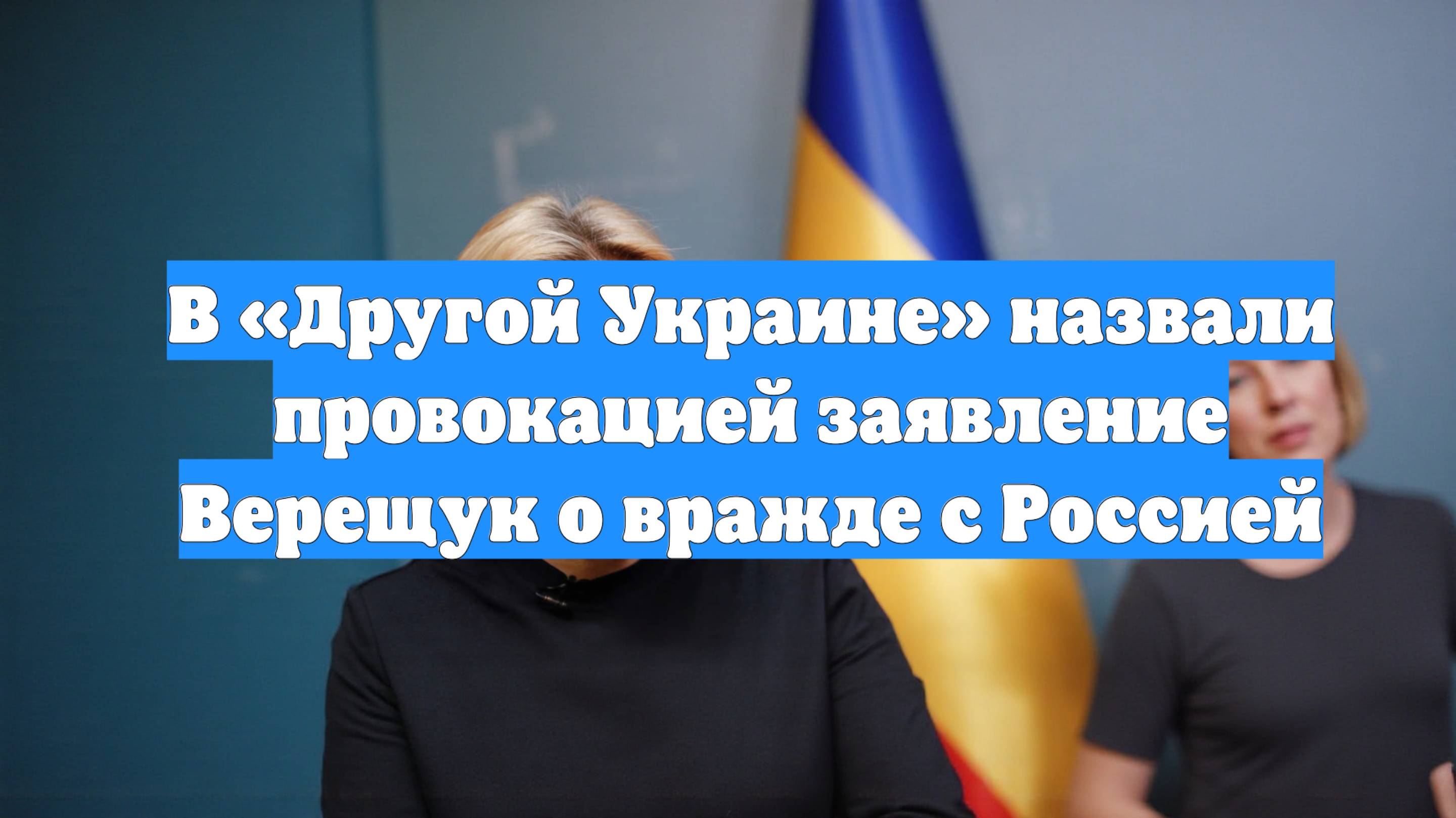 В «Другой Украине» назвали провокацией заявление Верещук о вражде с Россией