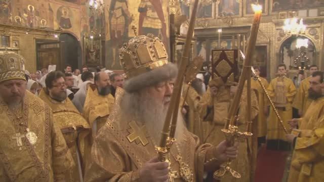 Богослужение по древнерусскому чину в Московском Кремле.
