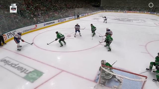 Oilers' Ryan Nugent-Hopkins Tips In Point Shot For Early Power-Play Goal