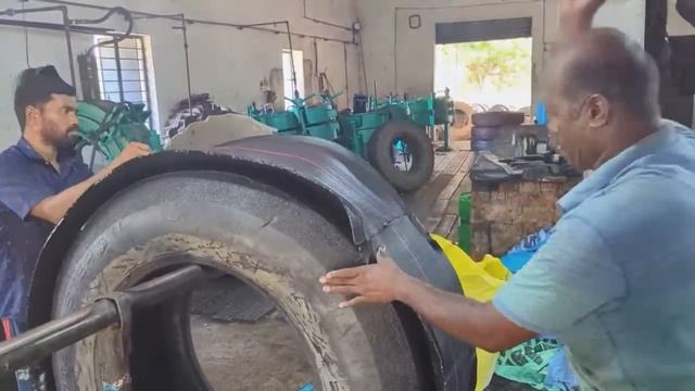 Как восстановить старые большие шины Реставрация шин JCB