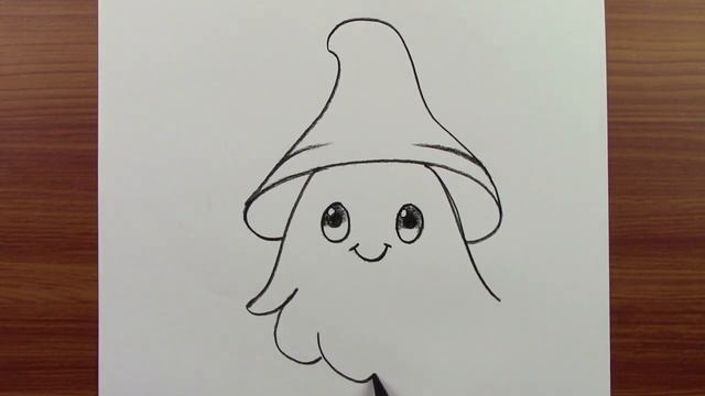 Лёгкие рисунки карандашом: как поэтапно нарисовать милого призрака