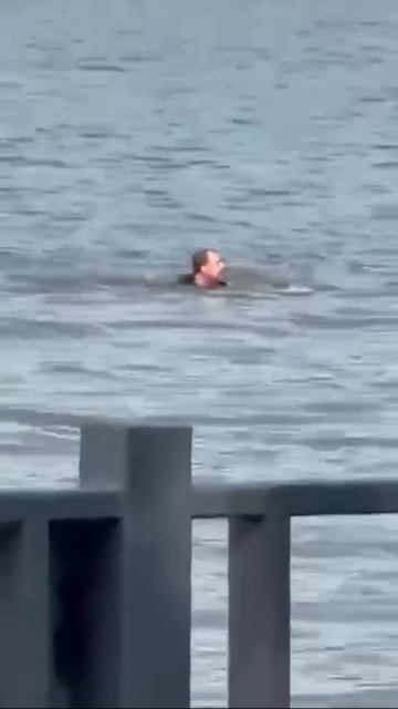 🏊Мужчина решил охладиться и прыгнул с теплохода в Москву-реку🏊