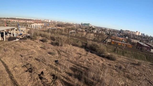 FPV. Мост, река и железка