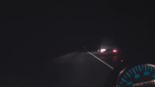 Трасса М52 ночью Бердск - Искитим.