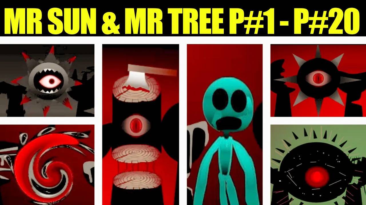 Смешайте все MR Sun против MR Tree в Incredibox Sprunki Phase 1 против фазы 2 против фазы 3