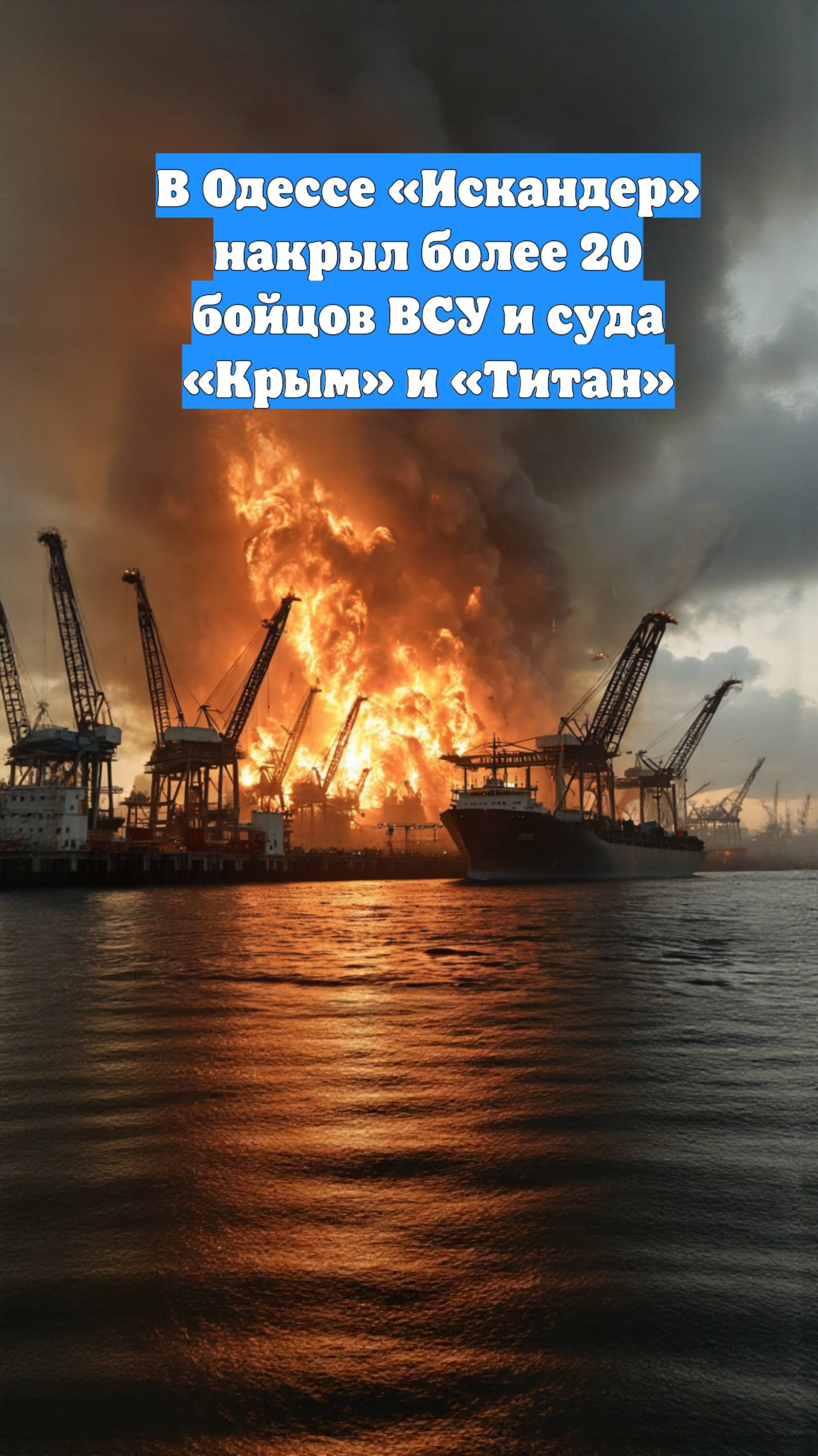 В Одессе «Искандер» накрыл более 20 бойцов ВСУ и суда «Крым» и «Титан»