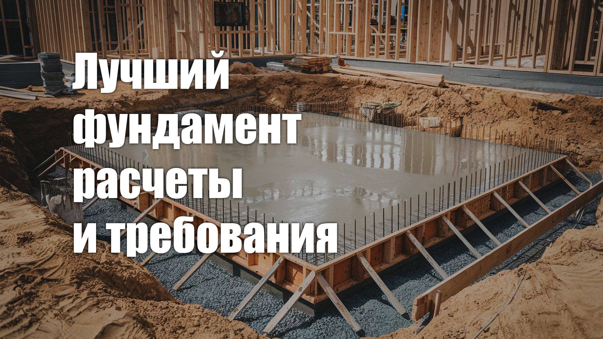 Правильный фундамент - расчеты и требования