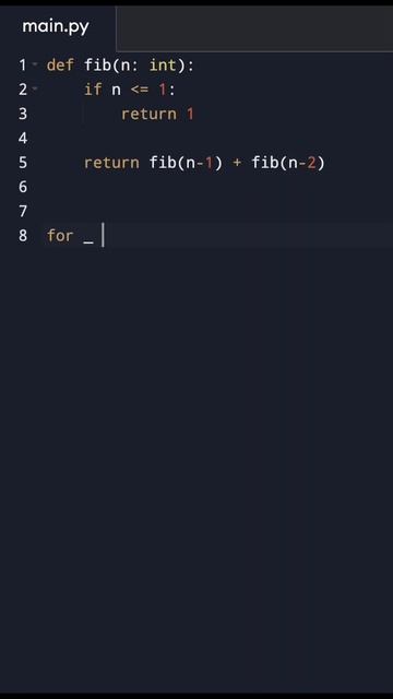 Создание функции чисел Фибоначчи в Python