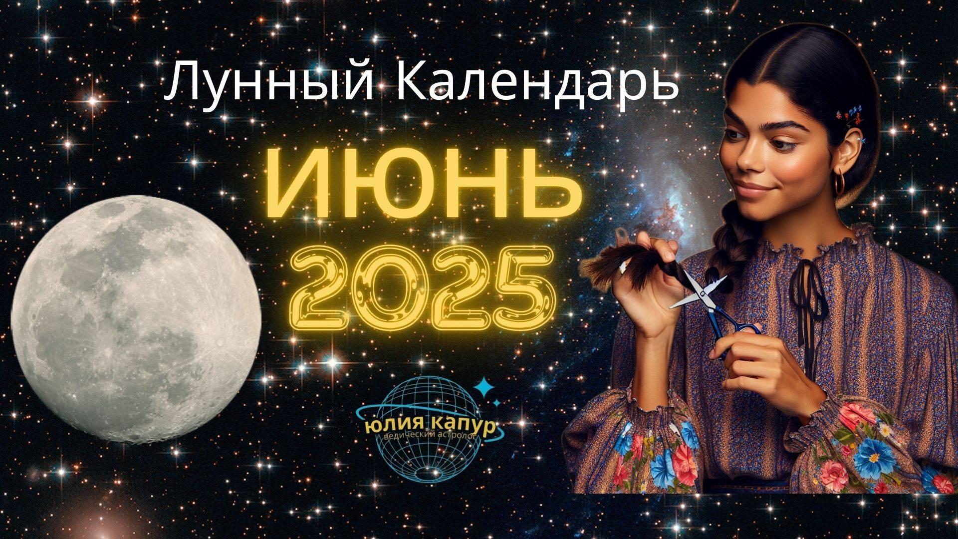 Июнь 2025 - Лунный Календарь для Стрижек! От Юлии Капур