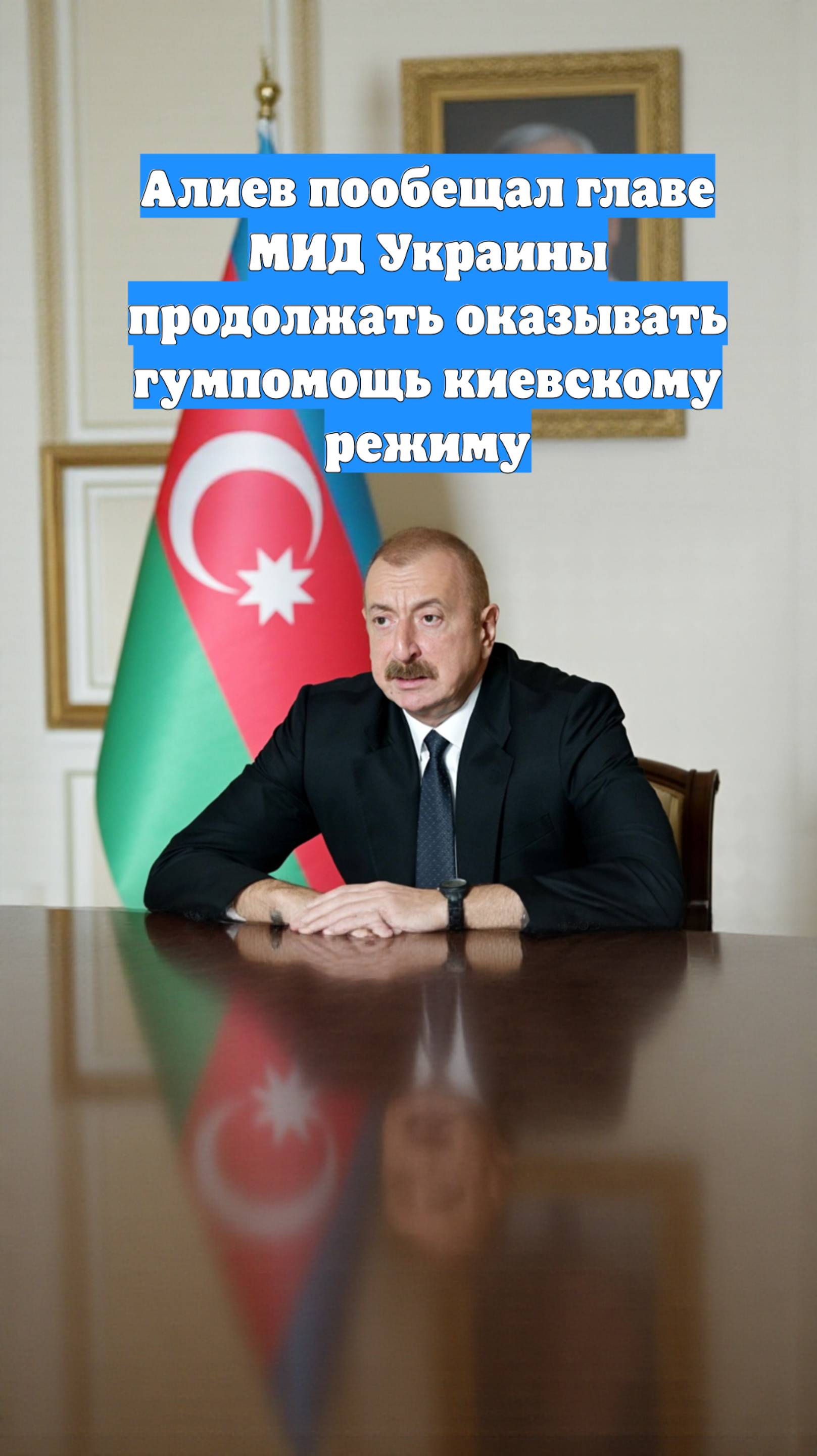 Алиев пообещал главе МИД Украины продолжать оказывать гумпомощь киевскому режиму