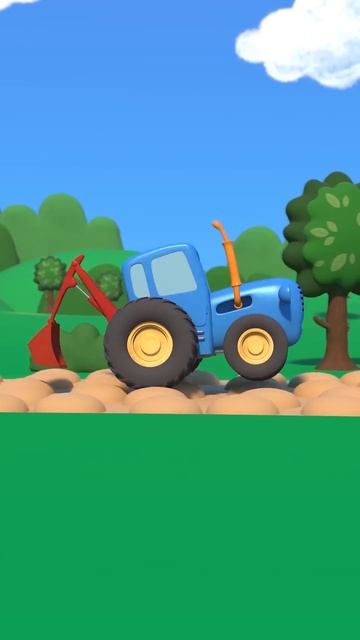 По полям по полям Синий трактор едет к нам😊