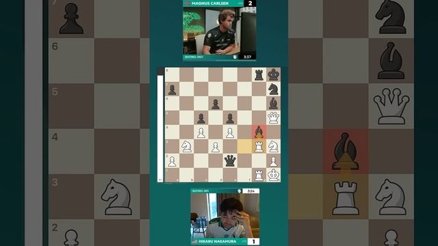 Хикару сдался Магнусу в выигранной позиции! #шахматы #chess