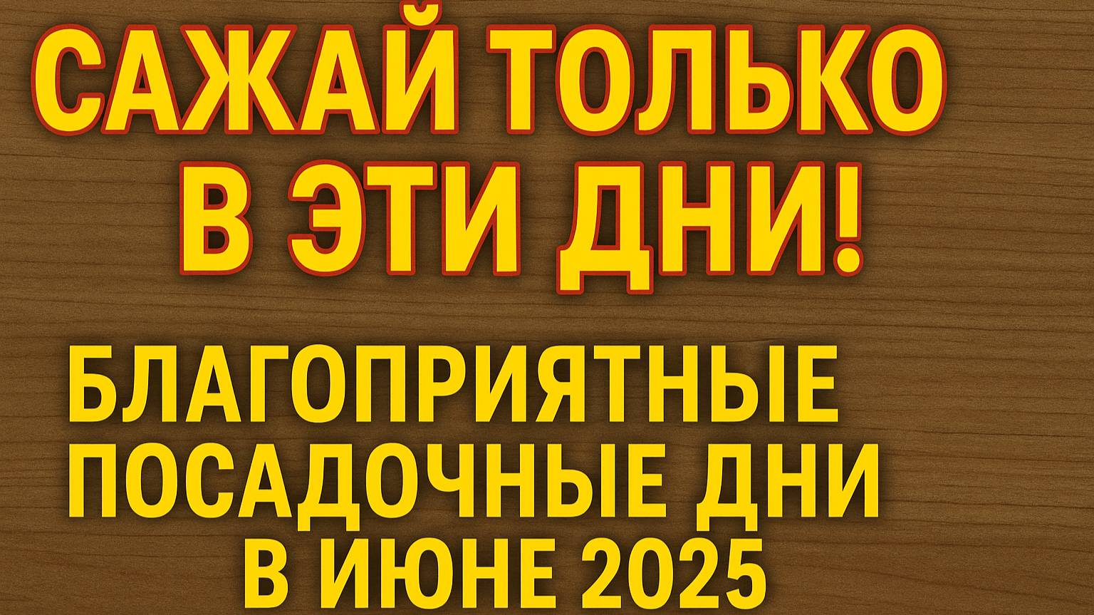 Сажай только в ЭТИ дни! Благоприятные посадочные дни в июне 2025