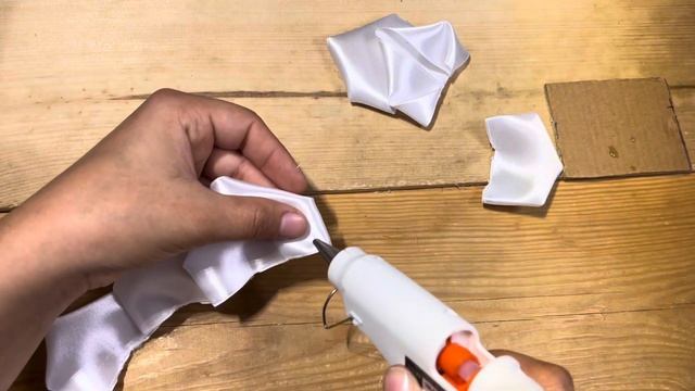 DIY🌷How to make black ribbon rose🌷Роза из атласный лент🌷