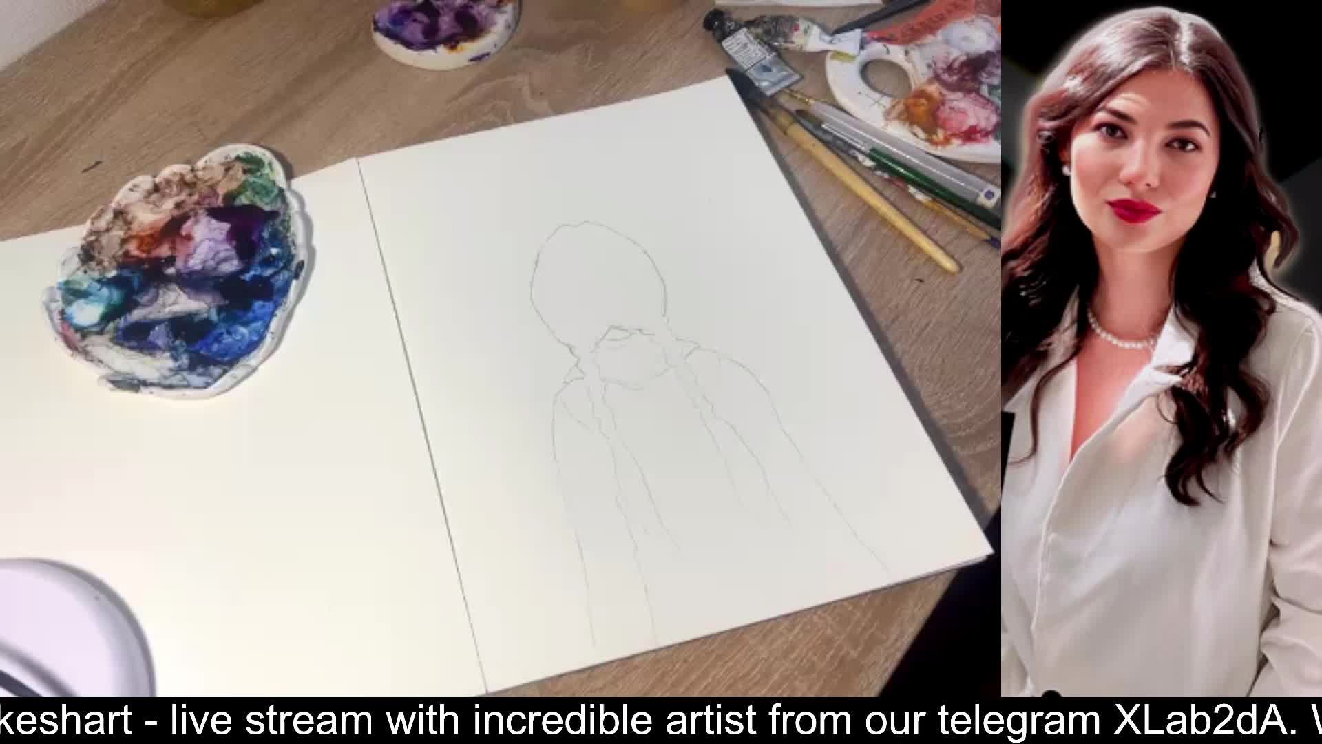 Рисуем акварелью с Sakeshart