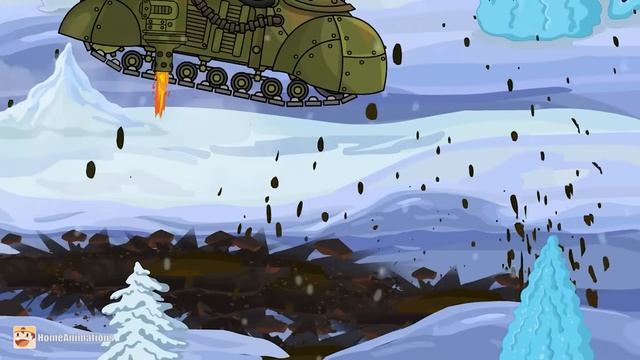 HomeAnimations – Мультики про танки  СОЗДАТЕЛЬ в костюме-танк, усмиряет МОНСТРА !